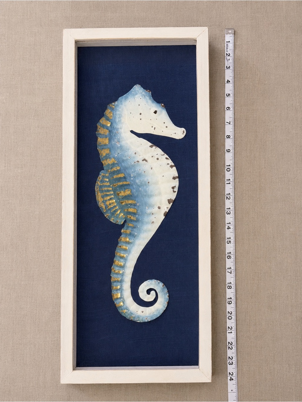 Seahorse Wall Art - Blue & White Coastal Accent